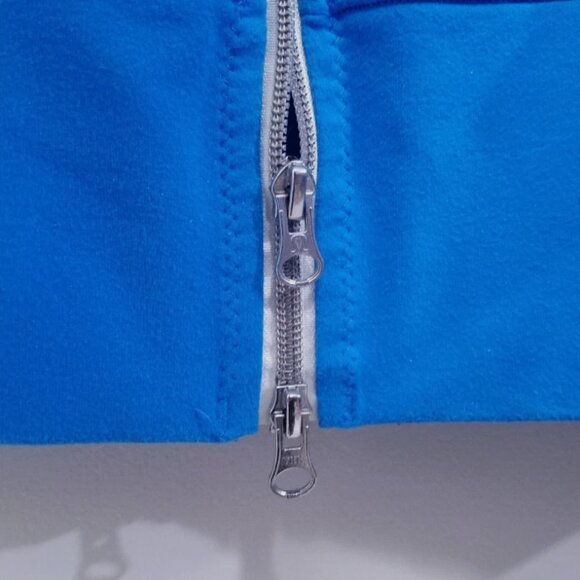 Lululemon Daily Yoga Jacket 8 Medium Polar Cream Beaming Blue Classic Stripe - Picture 11 of 12
